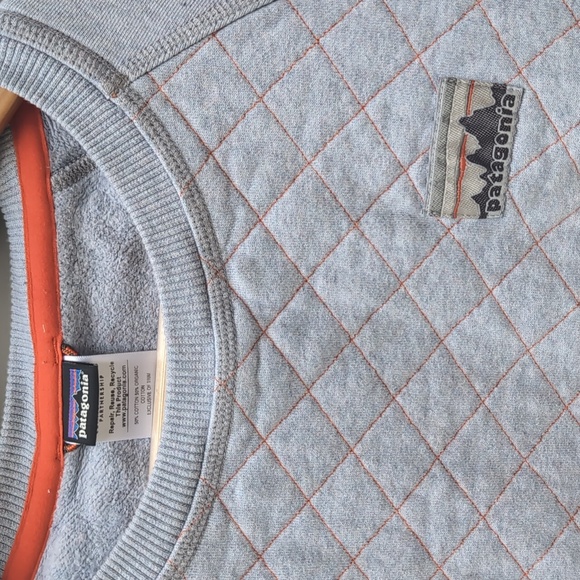 Patagonia Recycled Cotton Quilted Sweatshirt Sustainable Organic Gorpcore - Picture 3 of 5